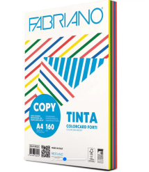 Hîrtie colorată A4 FABRIANO Tinta, 160 gr/m2, 100 foi, intensiv, mix